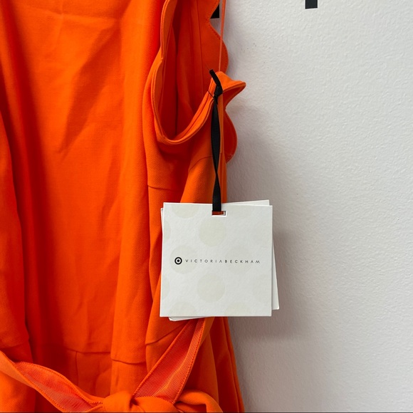 Victoria Beckham Target Scalloped Orange Romper - Picture 7 of 9